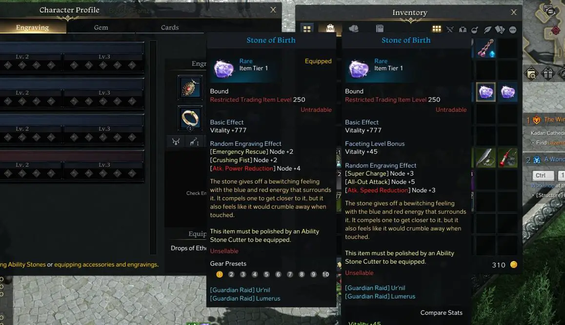 Engraving recipes lost ark