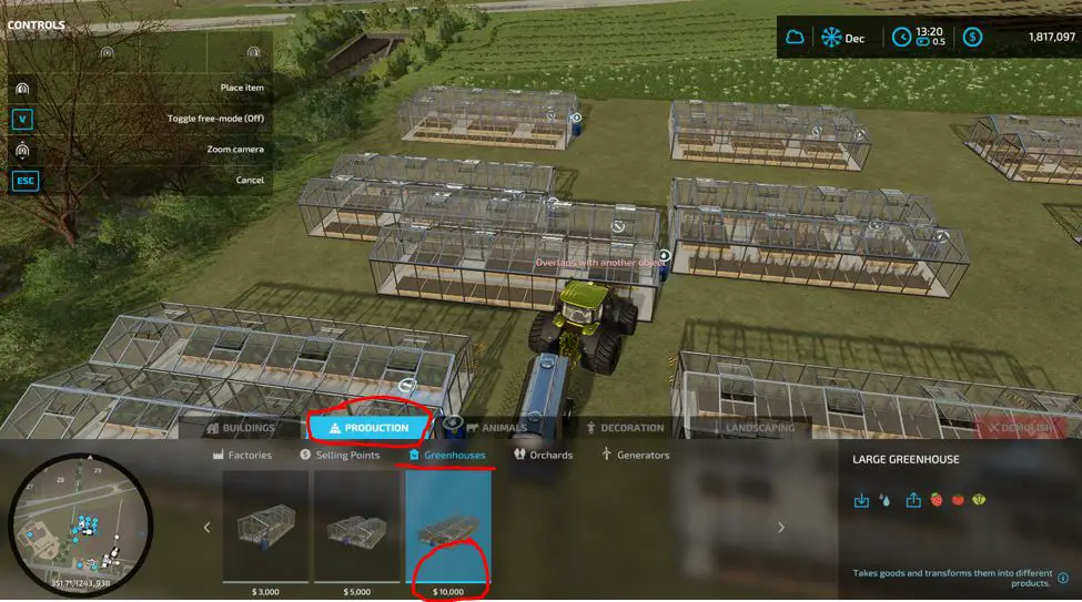Farming Simulator 22 How to Build a Greenhouse and operate-3-min