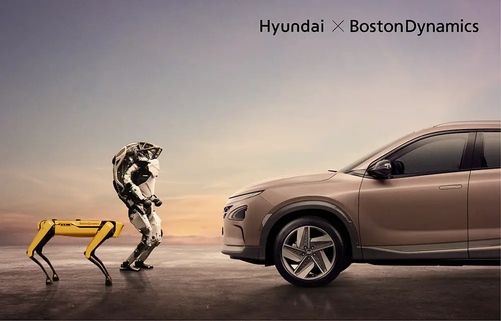 Hyundai invests $400 million to establish robotics institute Hyundai Motor, yapay zeka ve robotik teknolojisini geliştirmek üzere Boston Dynamics tarafından yönetilen bir araştırma enstitüsü kurmak için 400 milyon ABD doları yatırım yaptı