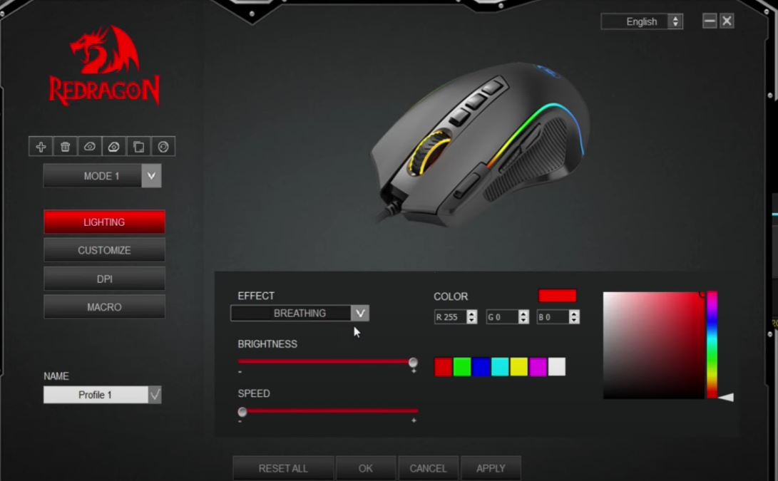 Redragon M612 Predator RGB Gaming Mouse Review sofware-min