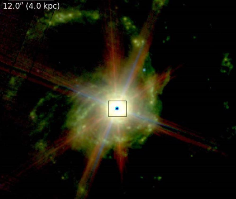 Mid-infrared image of NGC 7469 taken by the Webb Space Telescope-min