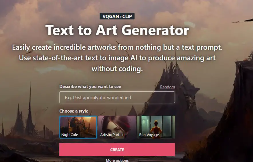 Nightcafe AI image and art generator-min