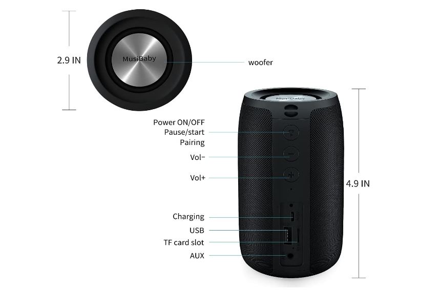 MusiBaby-M68-BT-Portable-Waterproof-Wireless-Speaker