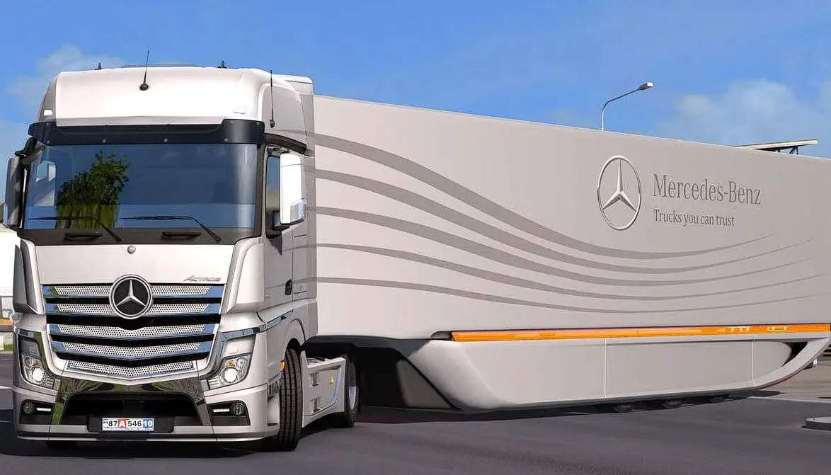 Mercedes AeroDynamic Trailer mod ETS 2-min
